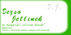 dezso jellinek business card